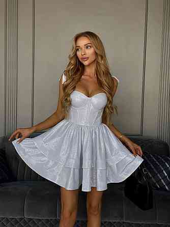 Женское романтическое праздничное платье мини люрекс диско Одесса