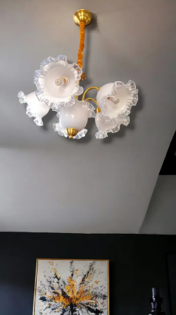 Светодиодная люстра Колокольчик 5019 (Золотая) на 6 плафонов Винница