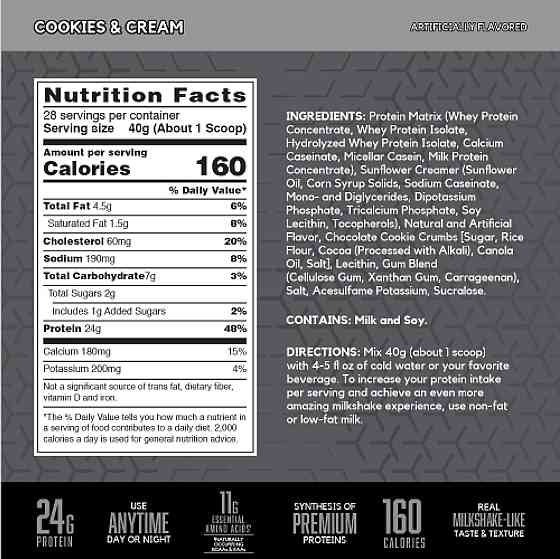 Протеин BSN Syntha-6 Edge 1.12 кг Cookies cream Луцк