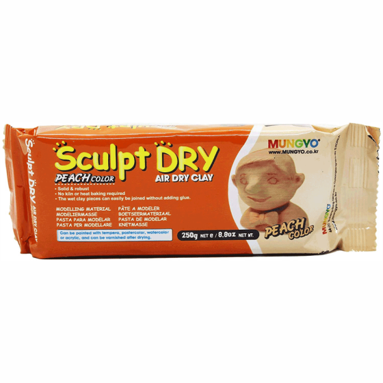 Маса для моделювання персикова самозастигаюча 250г ''Sculpt Dry'' MUNGYO Київ