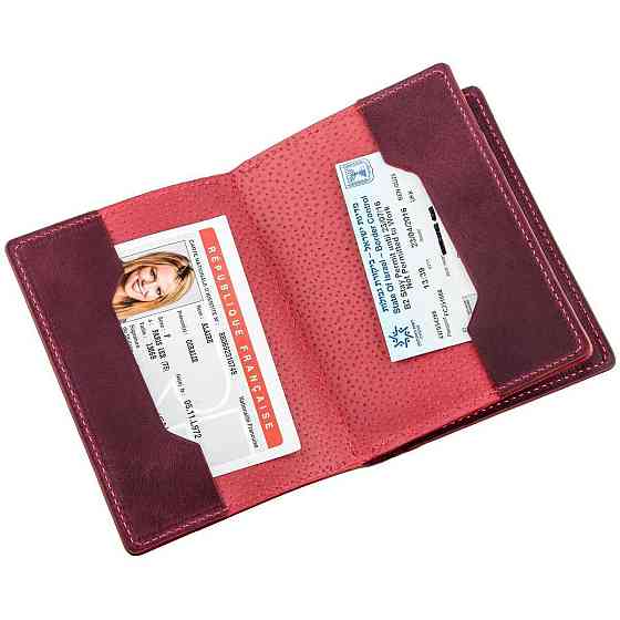 Обкладинка для автодокументів шкіряна GRANDE PELLE 11190 Бордова Київ