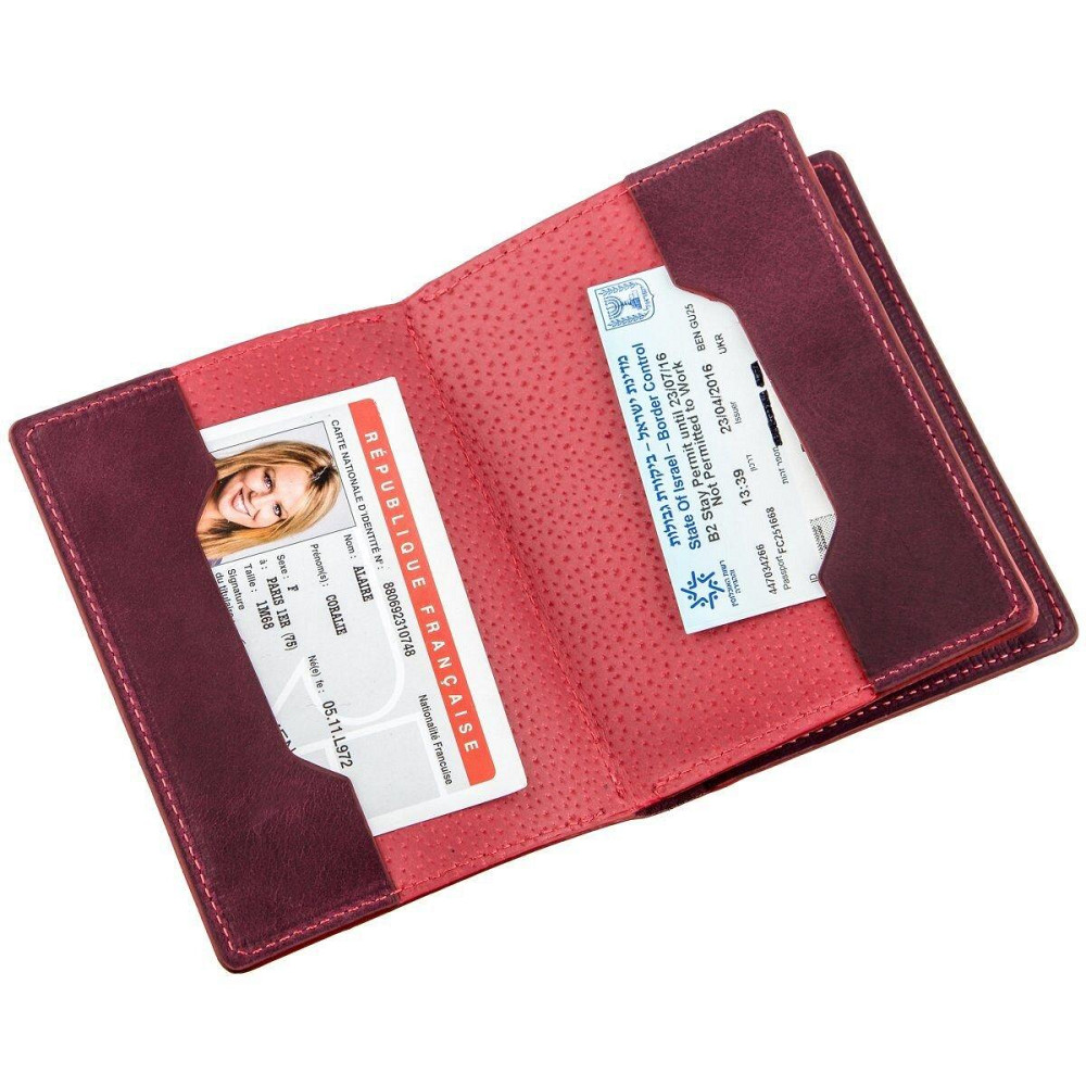 Обкладинка для автодокументів шкіряна GRANDE PELLE 11190 Бордова Київ - фото 3