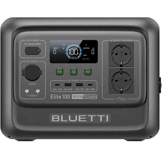 Зарядна станція Bluetti Elite 100 V2 1024Wh 1800W UPS EU Чорний Вінниця