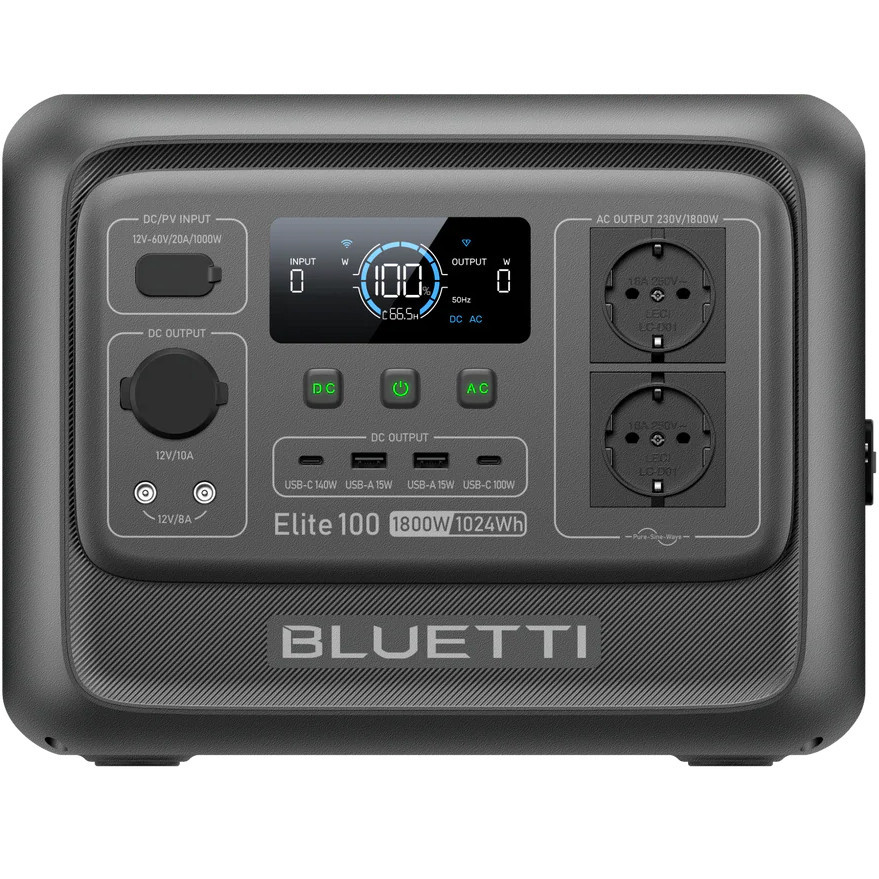 Зарядная станция Bluetti Elite 100 V2 1024Wh 1800W UPS EU Черный Винница - изображение 2