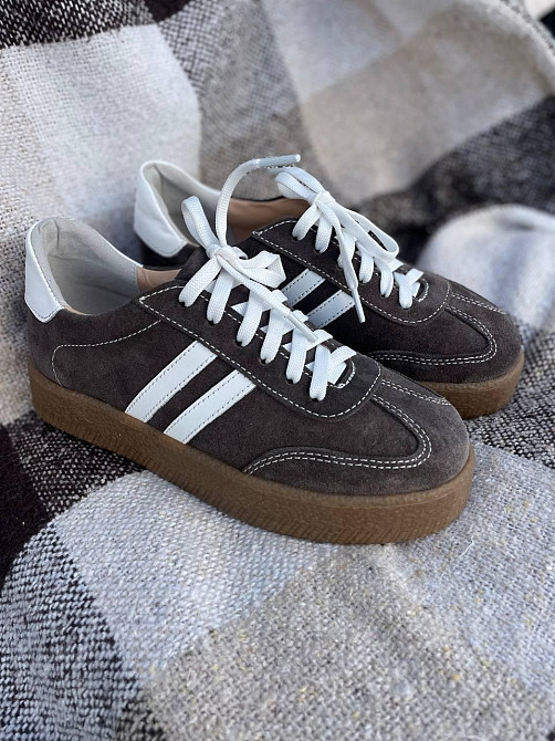 Tamei Кеды женские Tamei св.шоколад замша натуральная размер 36-41 (2710-10-32) (5804) Коломия - фото 8