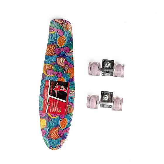 Скейт пенни борд, скейтборд Profi МS0749-13_5 со светящимися колесами алюминиевая подвеска Каменец-Подольский