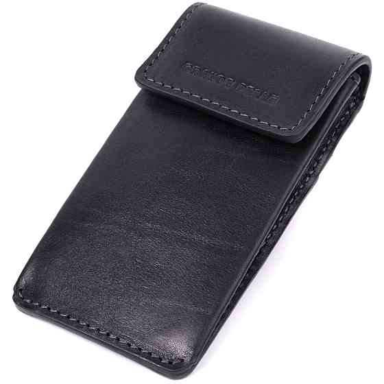 Ключница футляр из натуральной кожи GRANDE PELLE 22568 Черный Киев