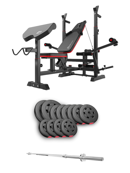 Набір Hop-Sport Premium 69кг з лавою HS-1075 Pro та штангою Киев - изображение 2