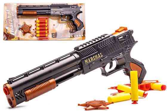 Пістолет "Маршал" з поролоновими патронами на блістері 915 GoldenGun, шт Київ