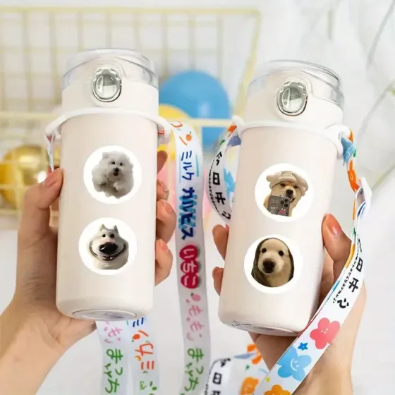 Набор наклеек с мемами собак – 500 шт. круглые стикеры с забавными мордочками, для декора и упаковки Киев