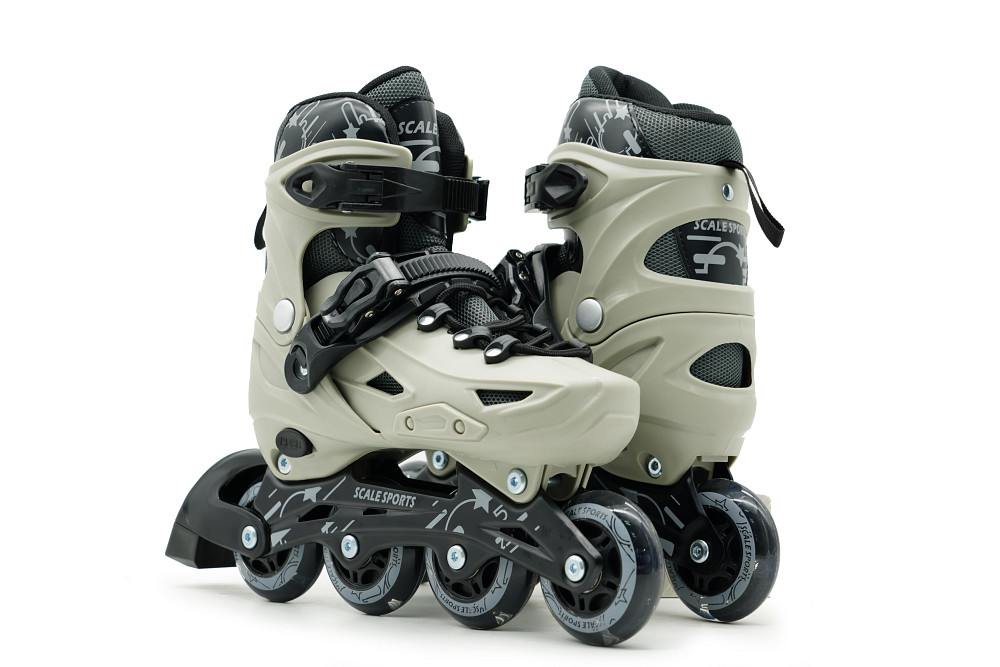 Дитячі ролики з м'якими поліуретановими колесами Scale Sports LF605. Сірий колір. Розмір 29-33 Одеса - фото 2