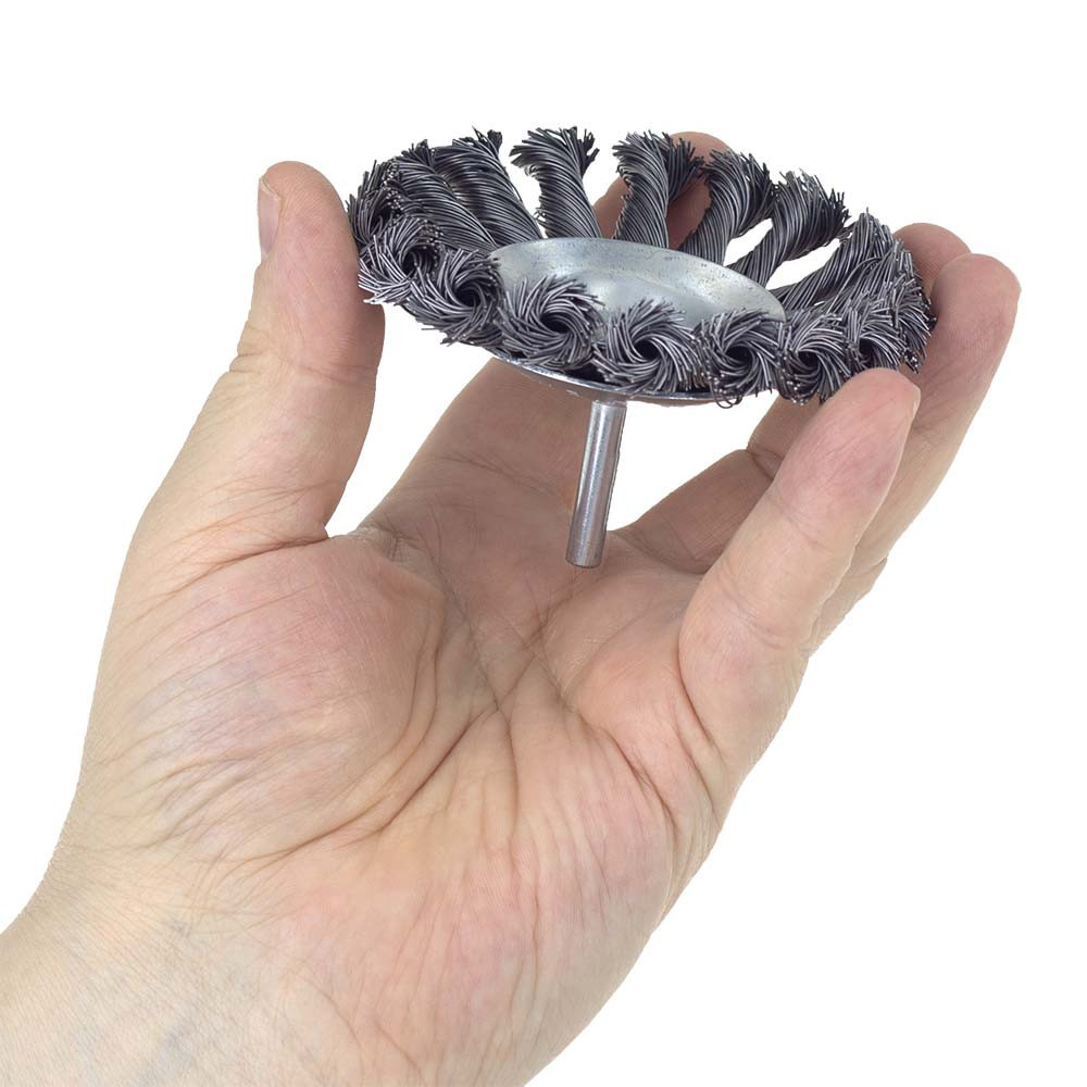 Щітка дротяна конусоподібна Ø100мм хвостовик Ø6мм (стала кручена) SIGMA (9025101) Рівне - фото 8