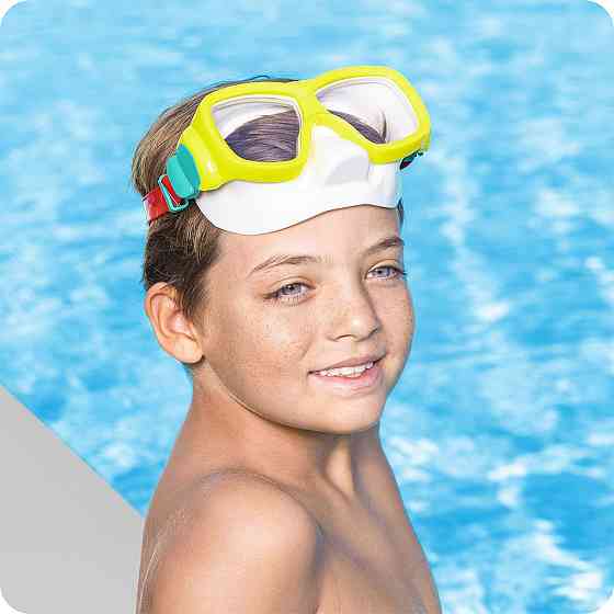 Маска для плавания Bestway 22039 красно-желтая Киев