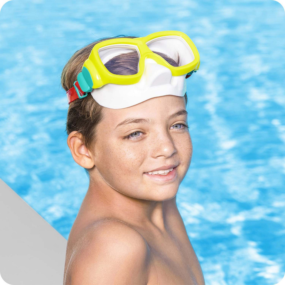 Маска для плавання Bestway 22039 червоно-жовта Київ - фото 6