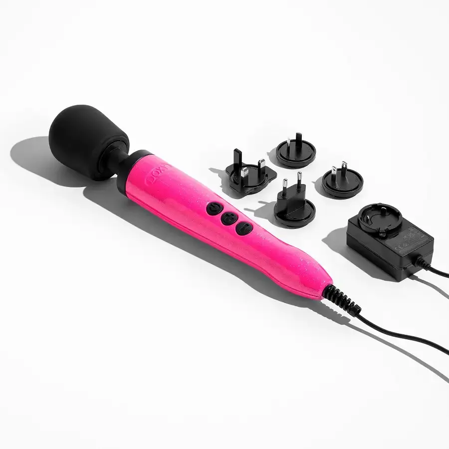 Вібромасажер DOXY Die Cast Massager Hot Pink, дуже потужний, живлення 220В, металевий корпус Львів - фото 4