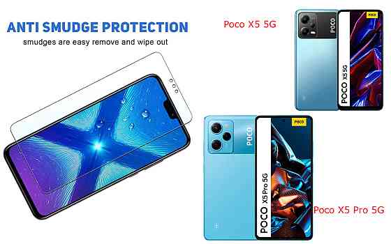 Защитное стекло NeoGlass для Poco X5 5G, Poco X5 Pro 5G – ультрапрозрачное и устойчивое Киев