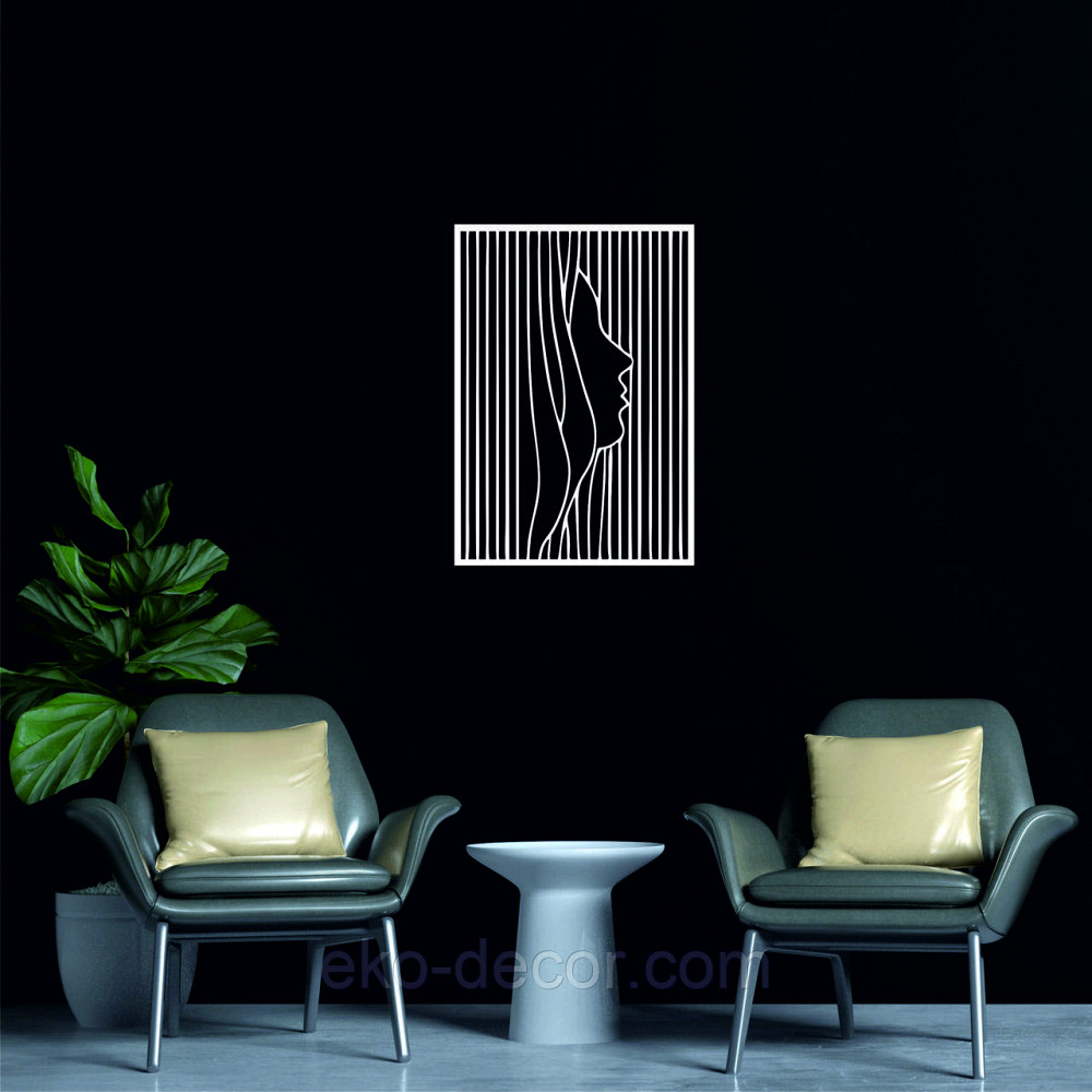 Декоративне настінне 3D Панно «Силует жінки», Декор на стіну з об'ємом Київ - фото 5