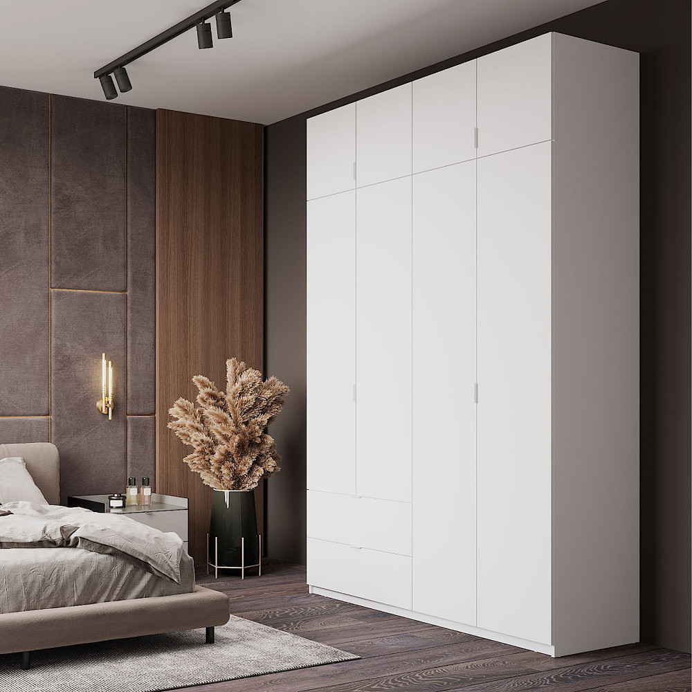 Шафа розпашна с антресолью Doros Лукас 160х50х240 см Білий (DRS-011193) Дніпро - фото 1