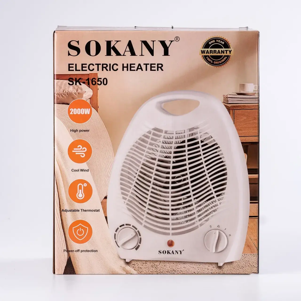 Тепловентилятор дуйка Sokany SK-1650 2000W (до 30 м.кв) Белый Винница - изображение 9