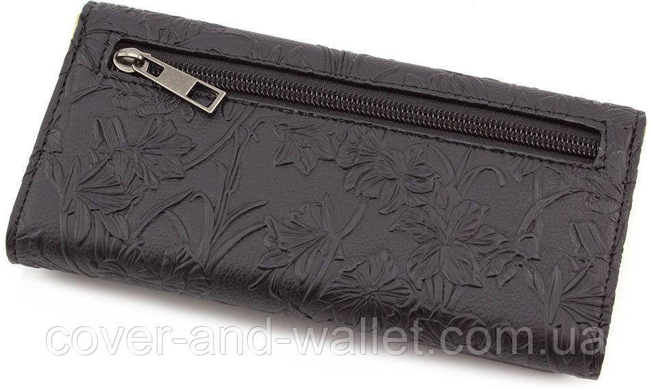 Недорогий жіночий гаманець на магнітній застібці чорного кольору Kivi Київ - фото 5