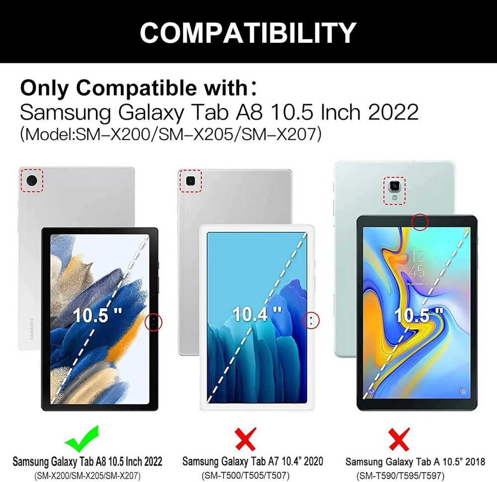 Чехол клавиатура SaharaCase для планшета Samsung Galaxy Tab A8 10.5 дюймов X205 / X200 / X207 Днепр - изображение 7