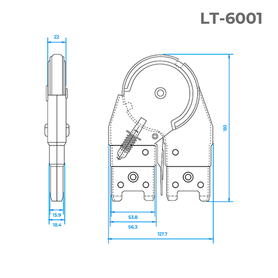 Механізм шарнірний для драбин LT-0028, LT-0029, LT-0030 (TOP HINGE) INTERTOOL LT-6001 Київ