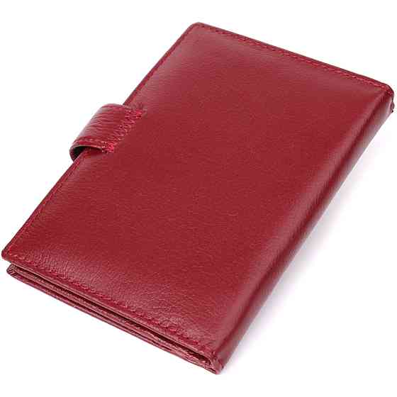 Стильная обложка на документы для женщин из натуральной кожи ST Leather 23117 Бордовый Киев