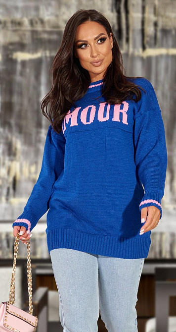 Светр туніка з написом (48-52) Київ - фото 1