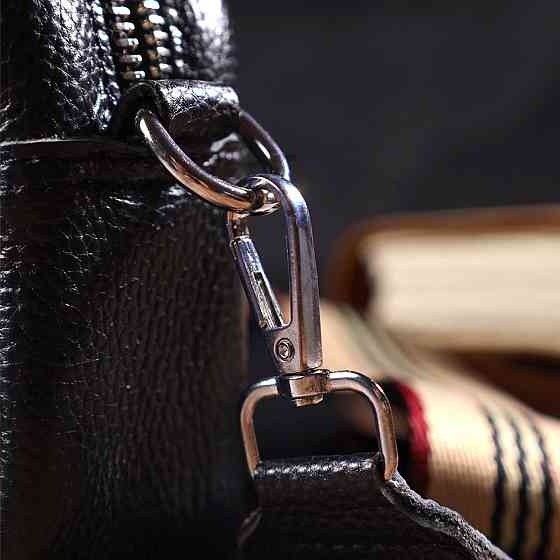 Відмінна сумка жіноча на плече з натуральної шкіри Чорна (Vintage) Київ