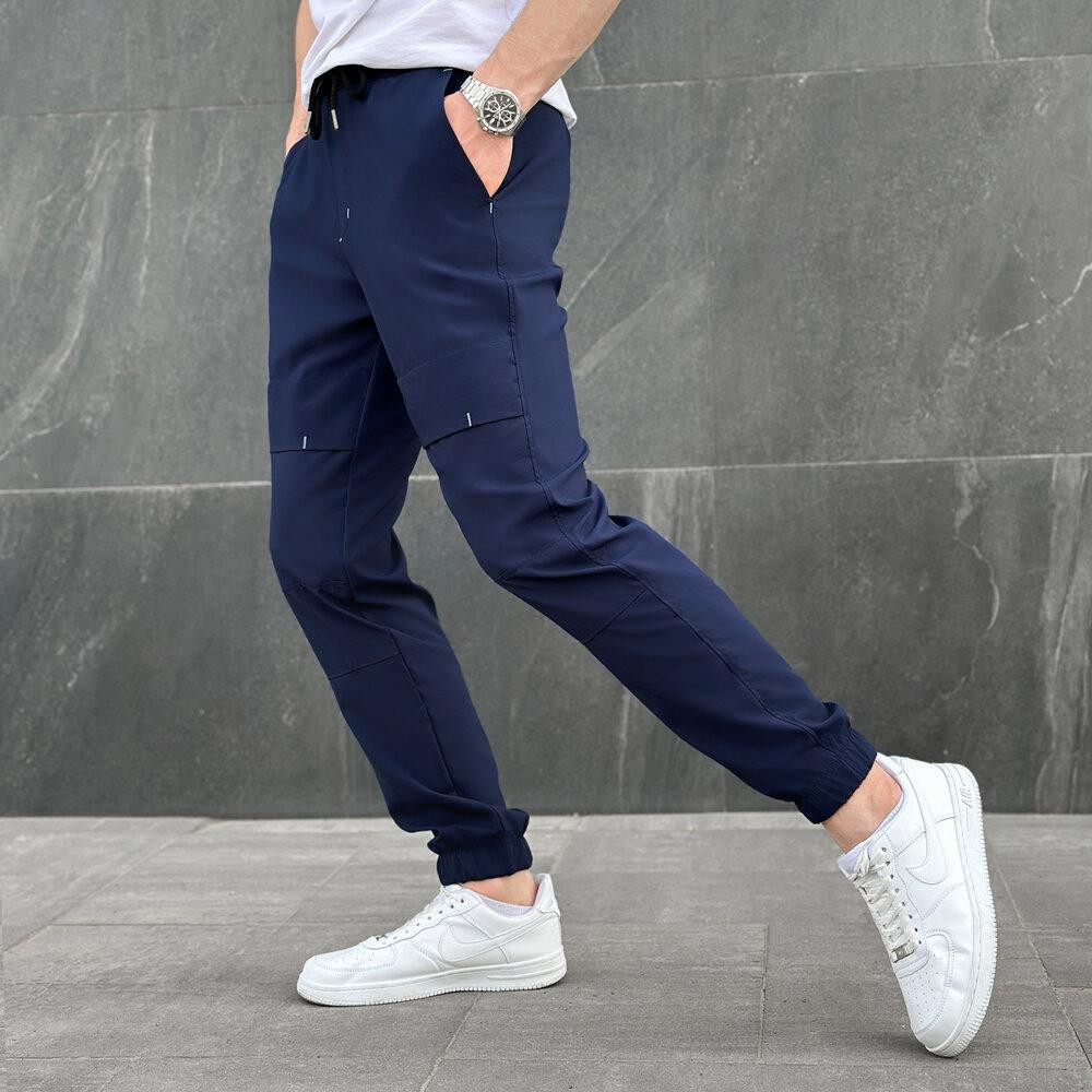 Чоловічі штани джогери з кишенями сині Pobedov Vershyna Київ - фото 9