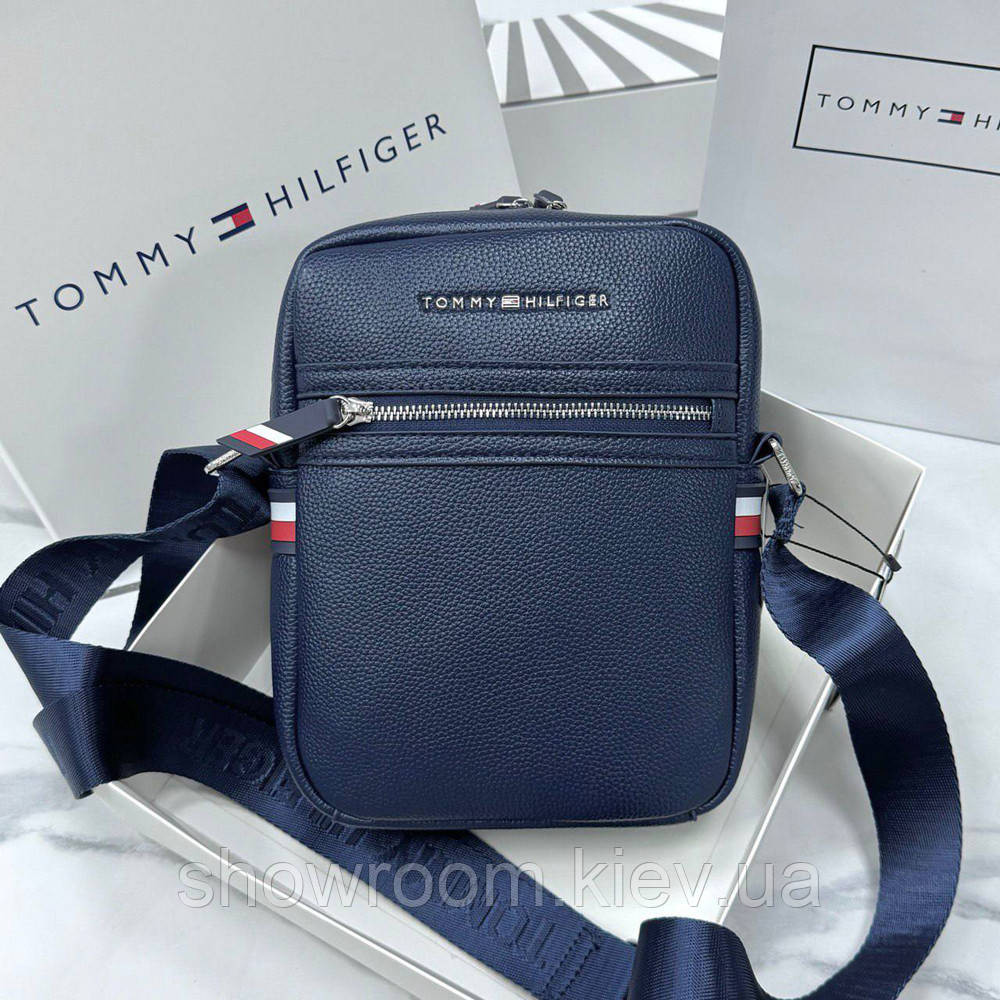 Чоловіча брендова сумка на плече TH (1016-7) синя Київ - фото 1