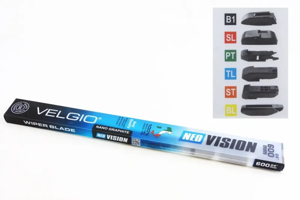 Щетка стеклоочистителя бескаркасная 60 см (24) Velgio Neo Vision (6 адаптеров) Винница - изображение 3