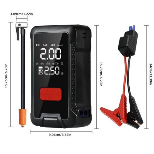 Пускозарядний пристрій Jump Starter RD-65026 з компресором Чорний Вінниця - фото 3