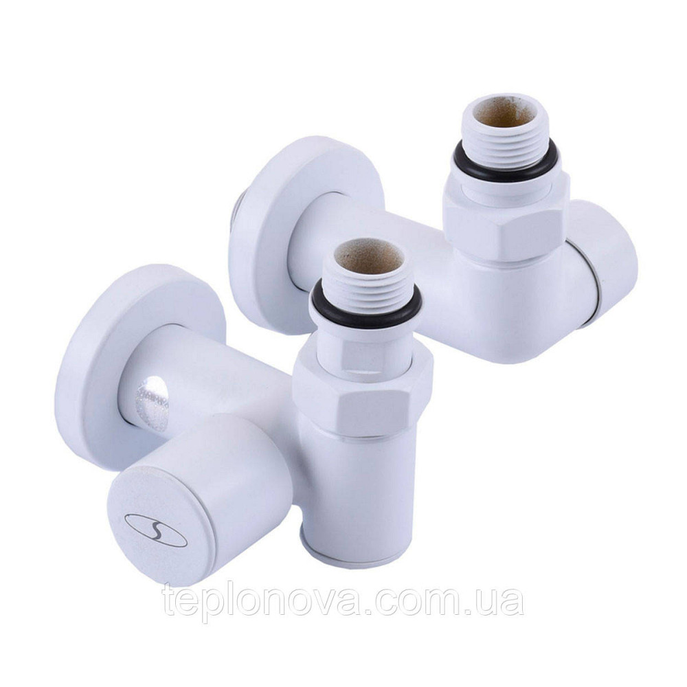 Кран кутовий під ТЕН Solomon 1/2"х1/2" білий, 2 шт. Чернівці - фото 1