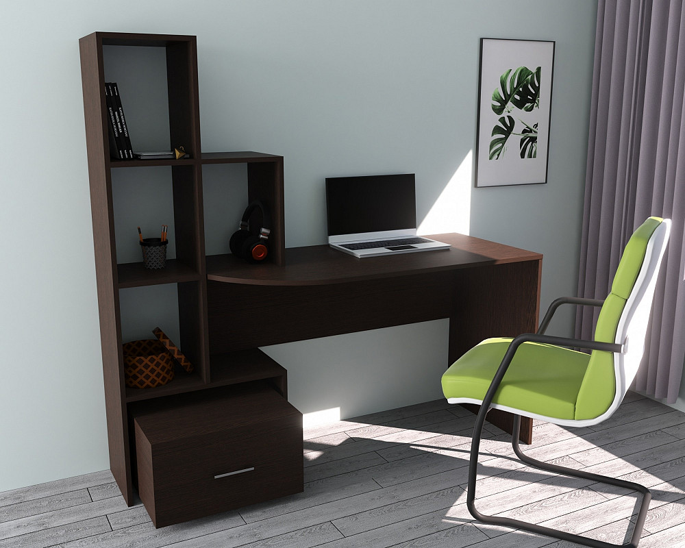 Стіл письмовий СП-1 №2, Венге Магія, 1500/550/1500 Львів - фото 2