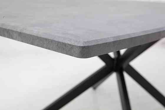 Стіл Річард 140(+40)*85 чорний метал/мрамор темний Киев