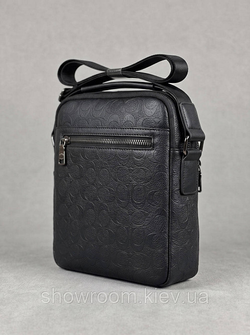 Чоловіча барсетка, сумка на плече Coach (2515) чорна Київ - фото 3