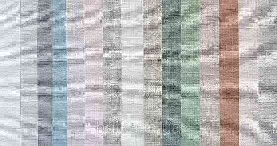 Шпалери вінілові на флізеліні AS creationTempo метрові однотонні під тканину бавовна дрібна смужка світло-сірі Київ