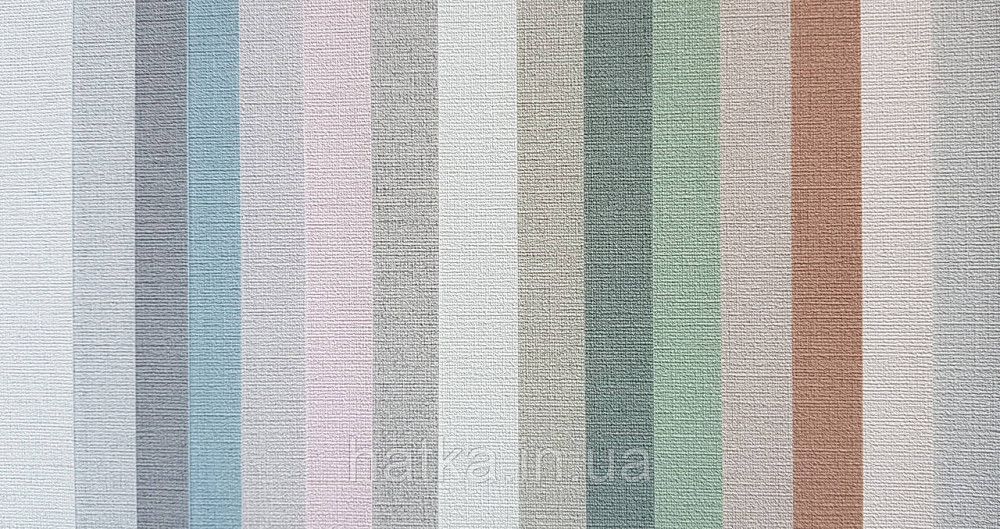 Шпалери вінілові на флізеліні AS creationTempo метрові однотонні під тканину бавовна дрібна смужка світло-сірі Київ - фото 3