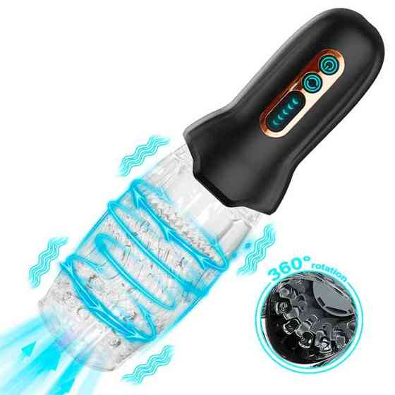Автоматический мастурбатор с ротацией Warrior 360 - 10 режимов вибрации, 5 режимов ротации Винница