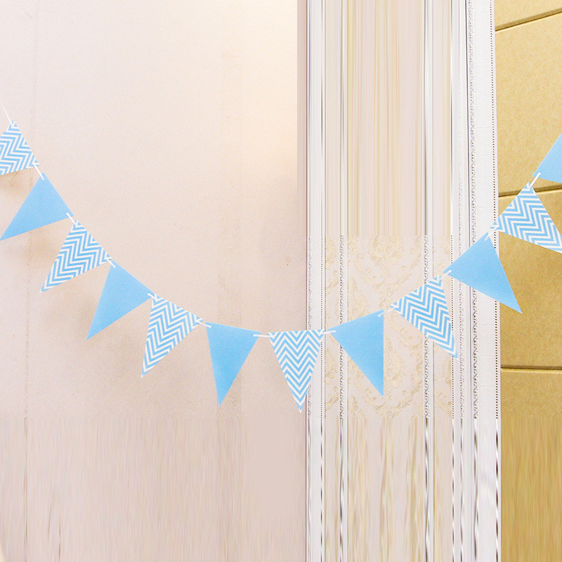 Гирлянда треугольники 4 м 18 на 13 см голубой Киев - изображение 1