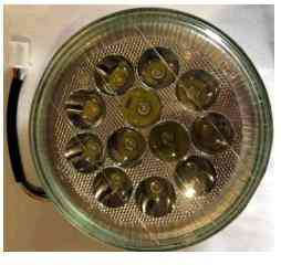 Фара LED(вставка у фару) ІЖ, МТ кругла 12 діод Мукачево