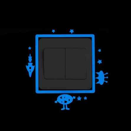 Фосфорная наклейка Космос 10 на 10 см голубой Киев