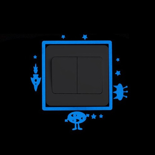 Фосфорная наклейка Космос 10 на 10 см голубой Киев - изображение 4