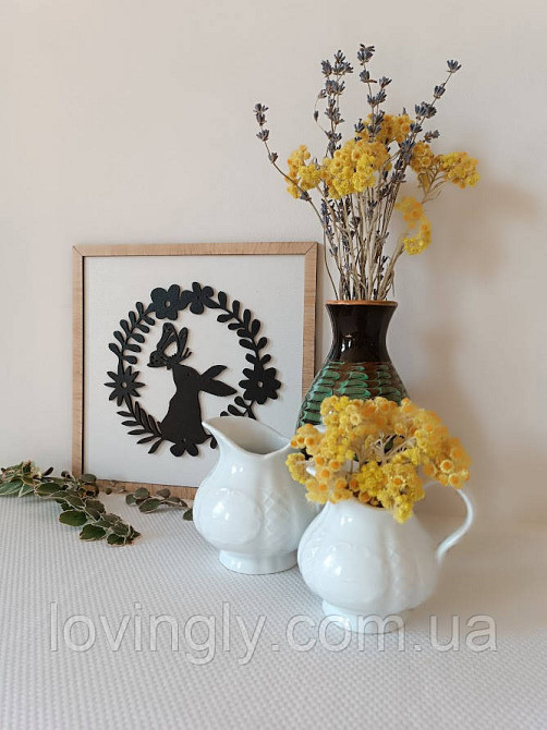 Пасхальное объемное панно в рамке 