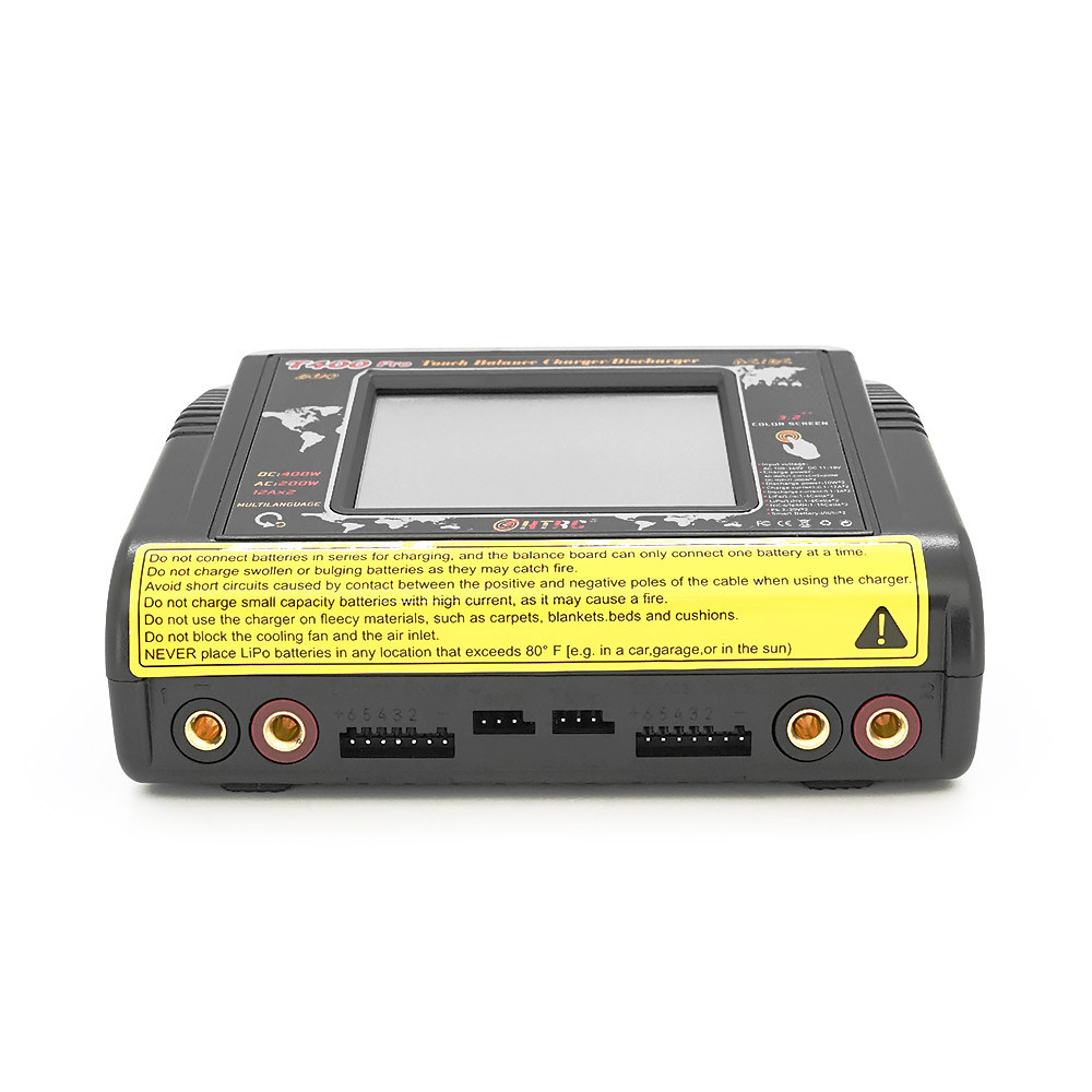 Зарядний пристрій HTRCT400 Pro Duo AC200/DC400Вт, тип АКБ LiPo, LiHv, Li-ion, NiMh, LiFe, Pb, 3.2" Touch screen, 100*65*140 (мм) Київ - фото 9