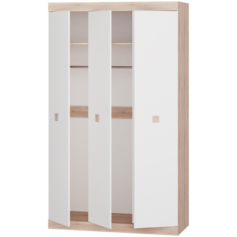 Шкаф 3-х дверный Эверест Соната-1200 дуб сонома + белый (DTM-2293) Львов - изображение 2