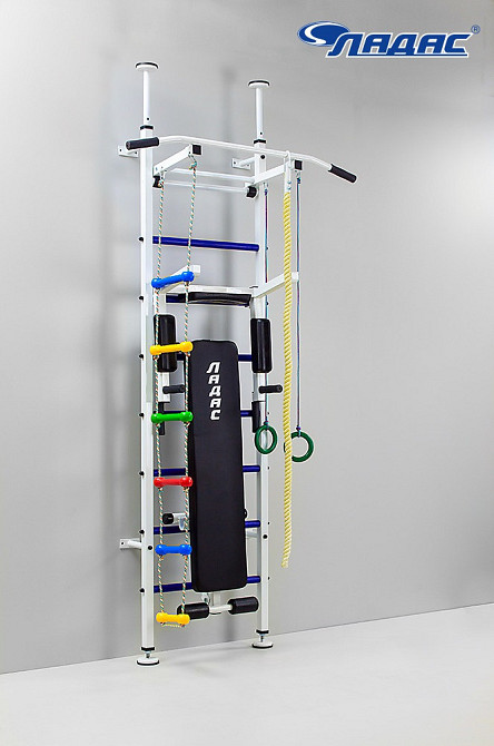 Шведська стінка Demos White для дітей та дорослих посилена металева для всієї родини до 120 кг Кам'янське - фото 2