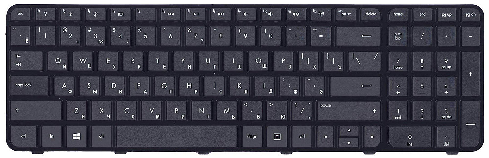 Клавиатура для ноутбука HP Pavilion (G6-2000) Black, (Black Frame) RU Винница - изображение 2