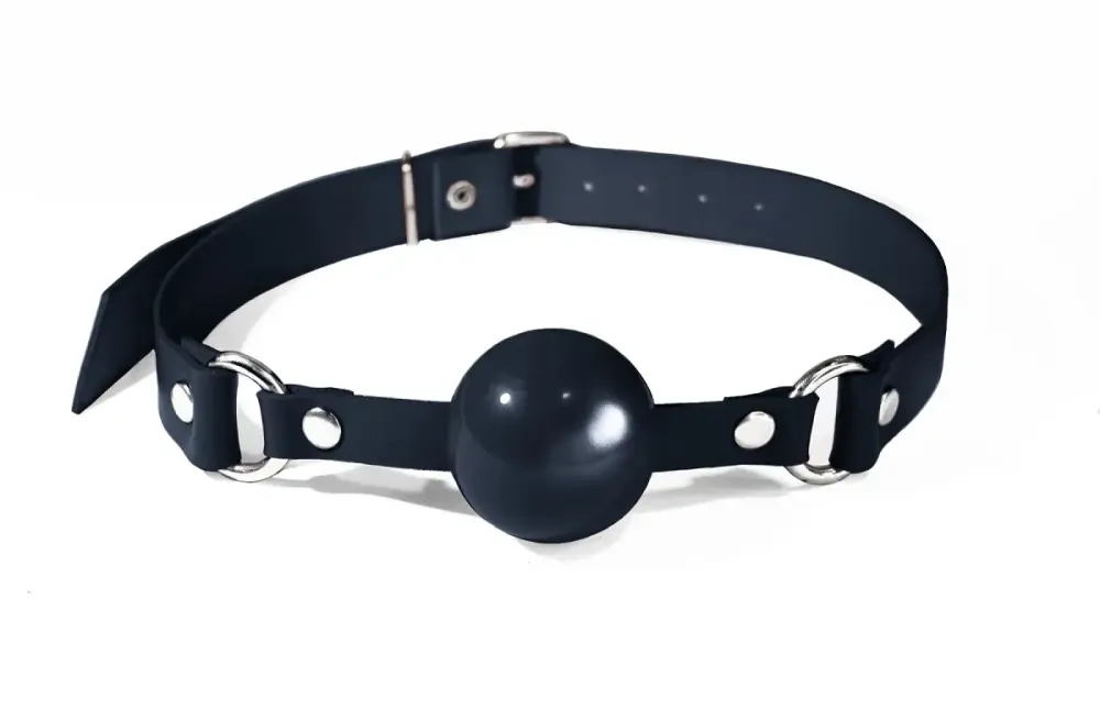 Кляп силіконовий Feral Feelings Silicon Ball Gag Black/Black, чорний ремінець, чорна кулька Львов - изображение 1